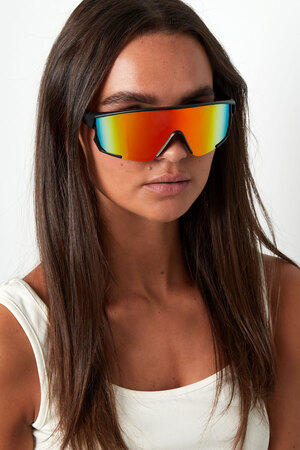 Gafas de sol con lentes de colores - negro/rojo h5 Imagen4