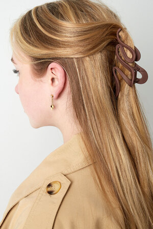 Hair clip matte curl - camel h5 Picture2