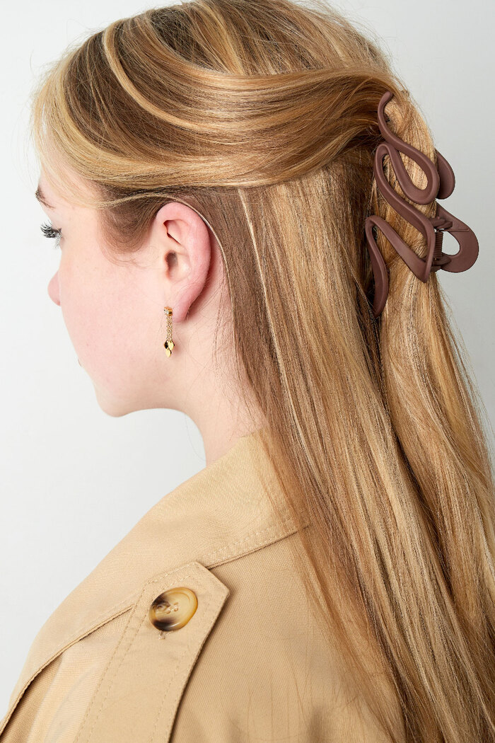 Hair clip matte curl - camel Picture2
