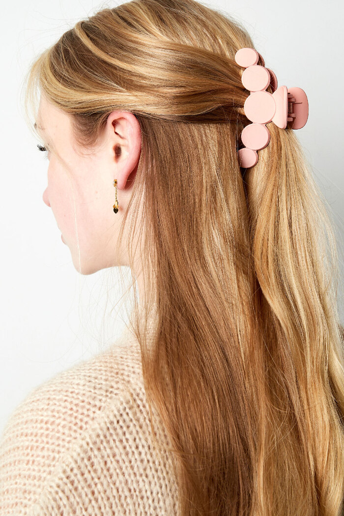 Hair clip rounds party large - beige Picture2