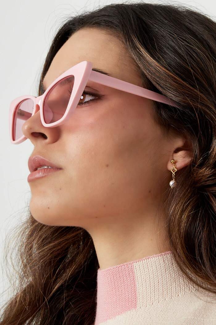 Occhiali da sole con montatura monocromatica - rosa Immagine4