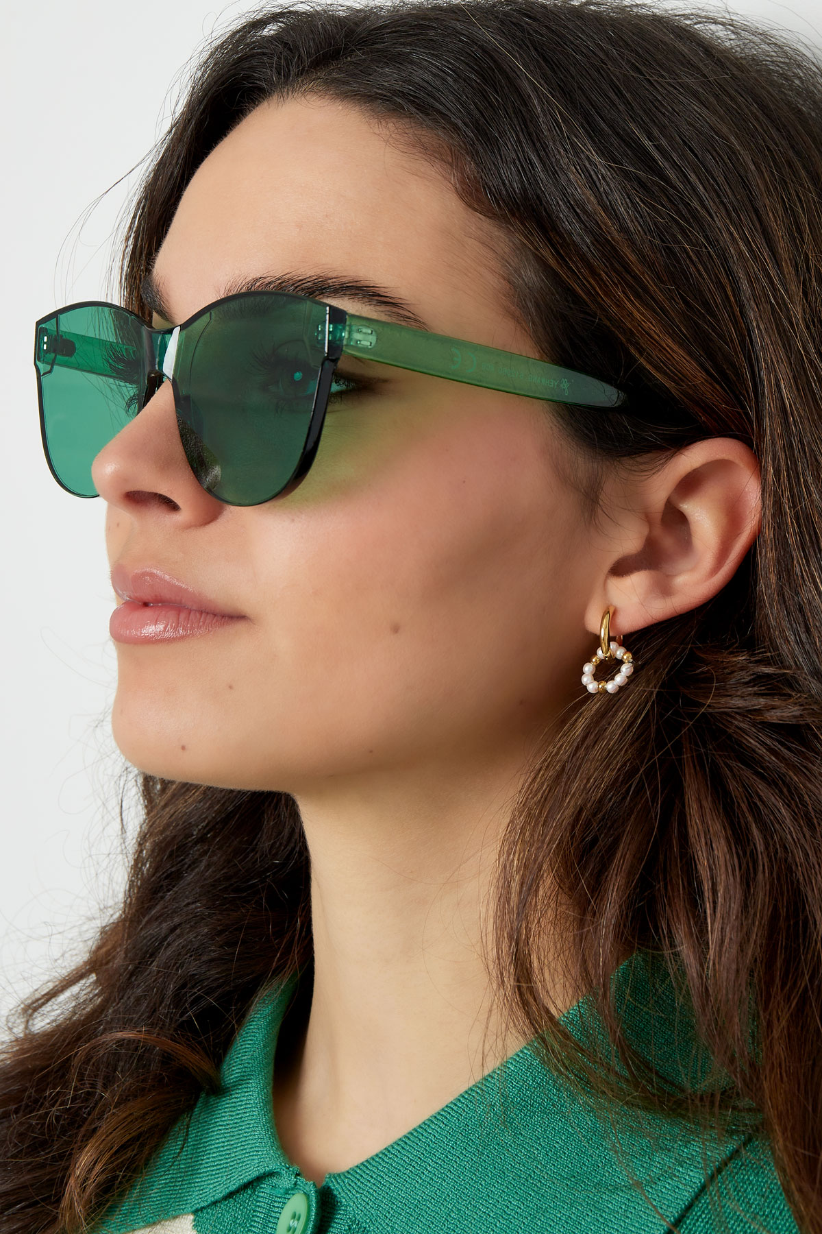 Single-color trendy sunglasses - brown h5 Picture3