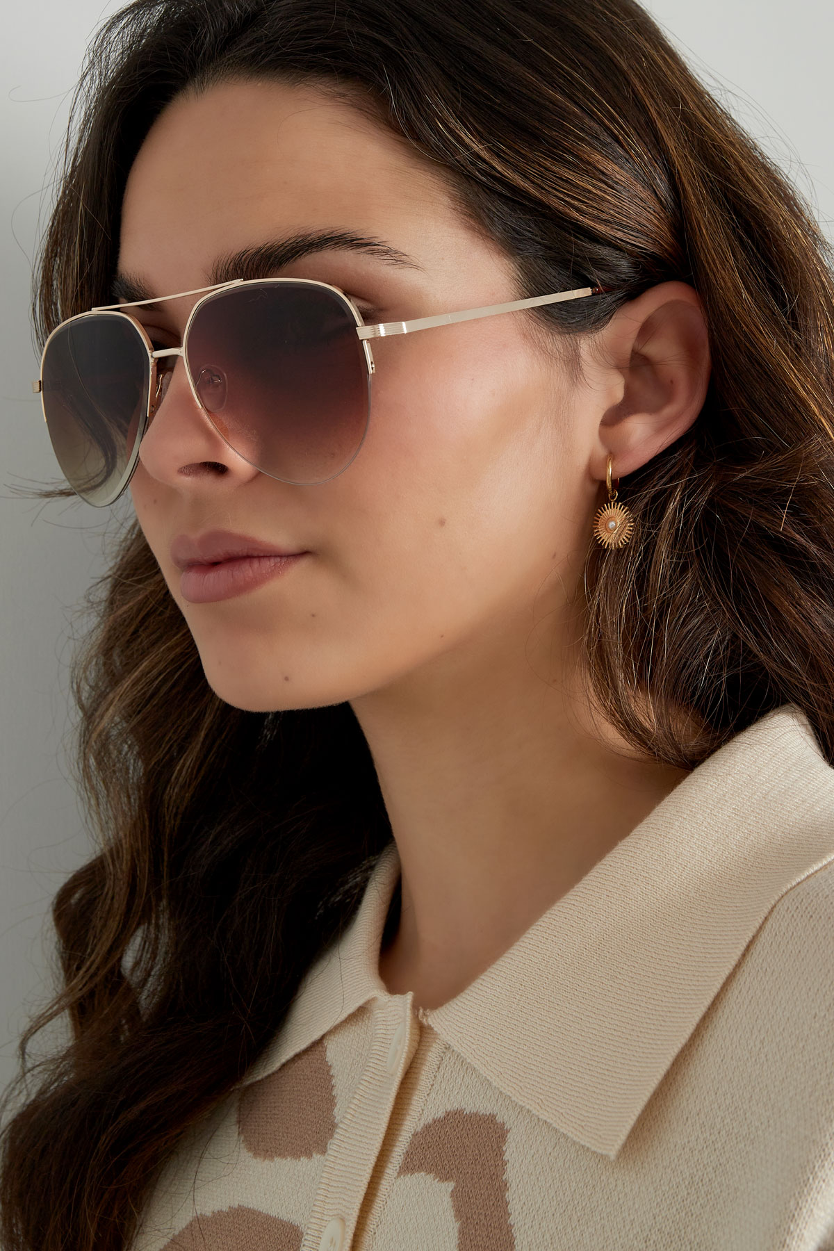 Aviator style sunglasses - brown Picture3