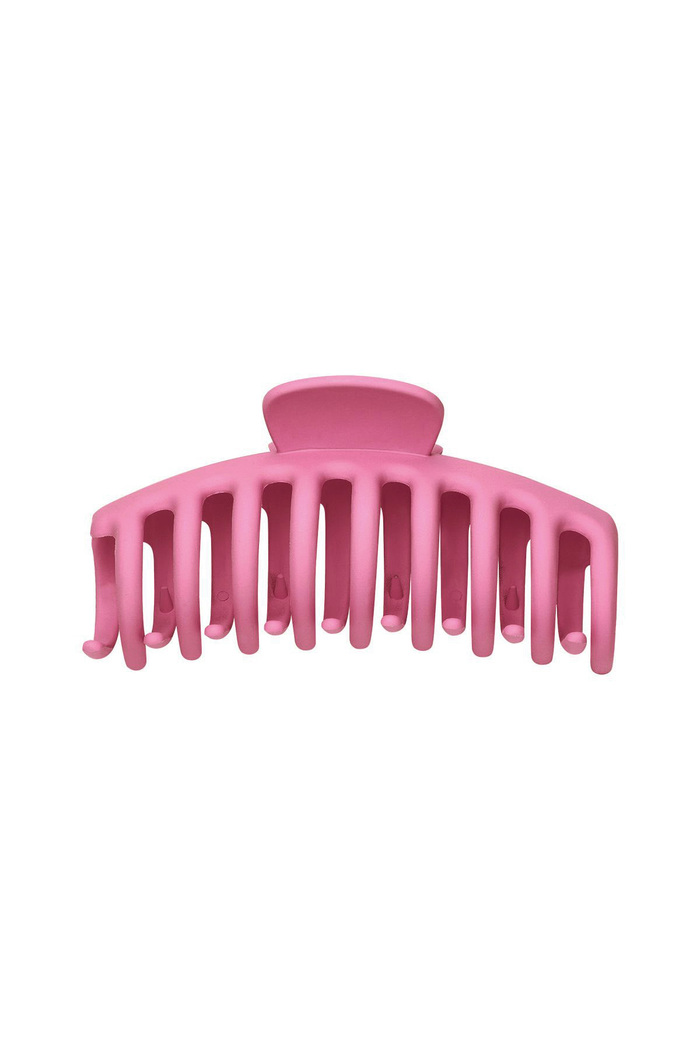 Grande pince à cheveux mat Rosé Plastique 