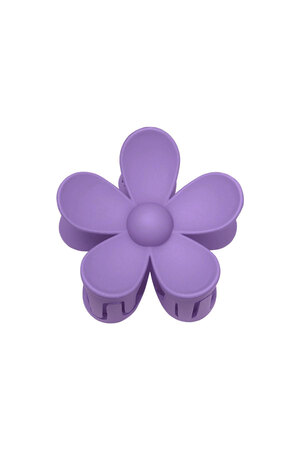 Pince à cheveux fleur Violet Resin h5 