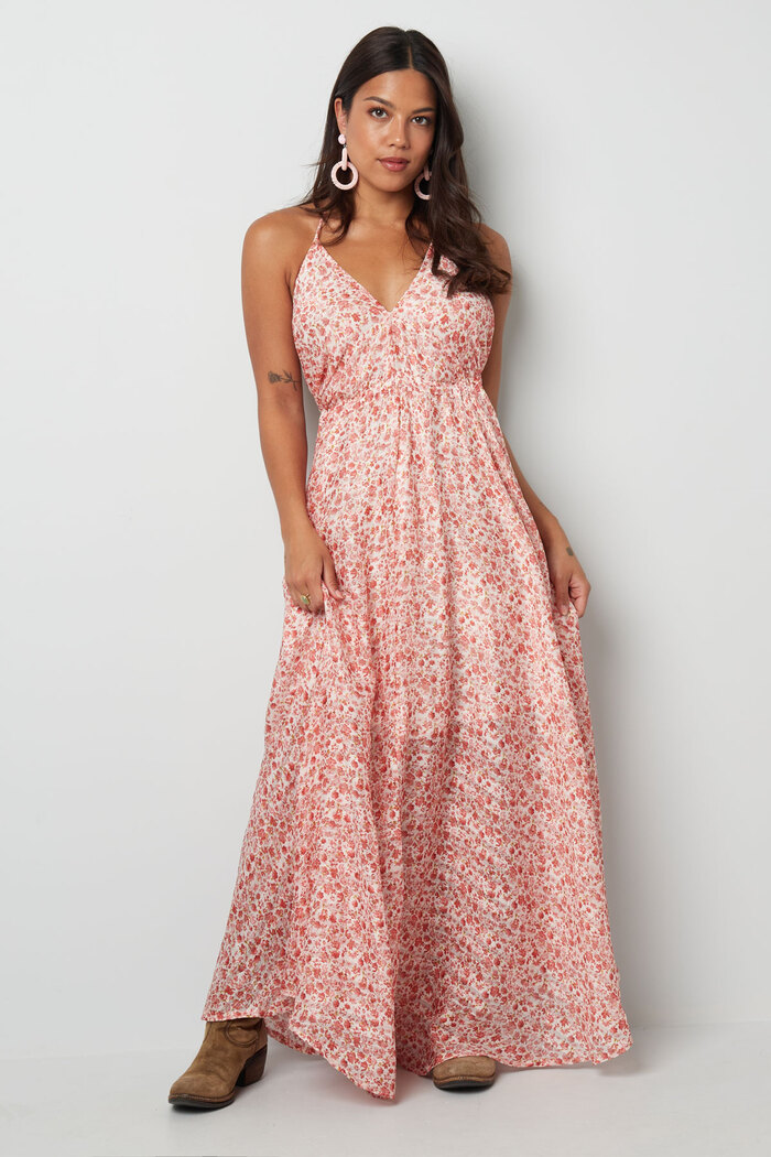 Dress spaghetti straps with print - pink Picture2