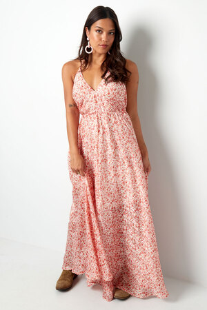 Dress spaghetti straps with print - pink h5 Picture4