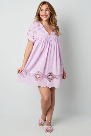 Short dress with open back - lilac h5 Picture4