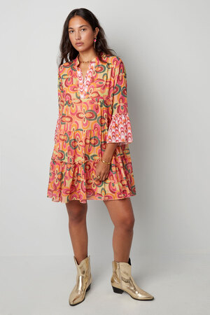 Sommerkleid mit Retro-Print – mehrfarbig h5 Bild3