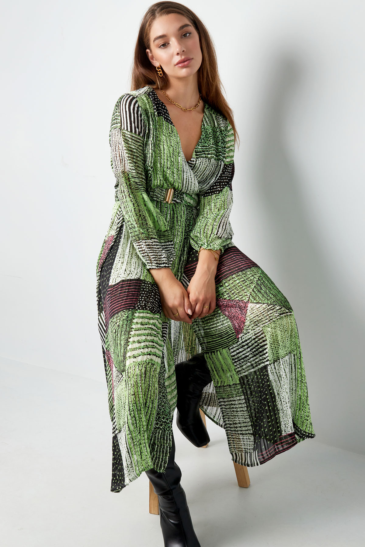 Maxi dress over the top print green Picture2