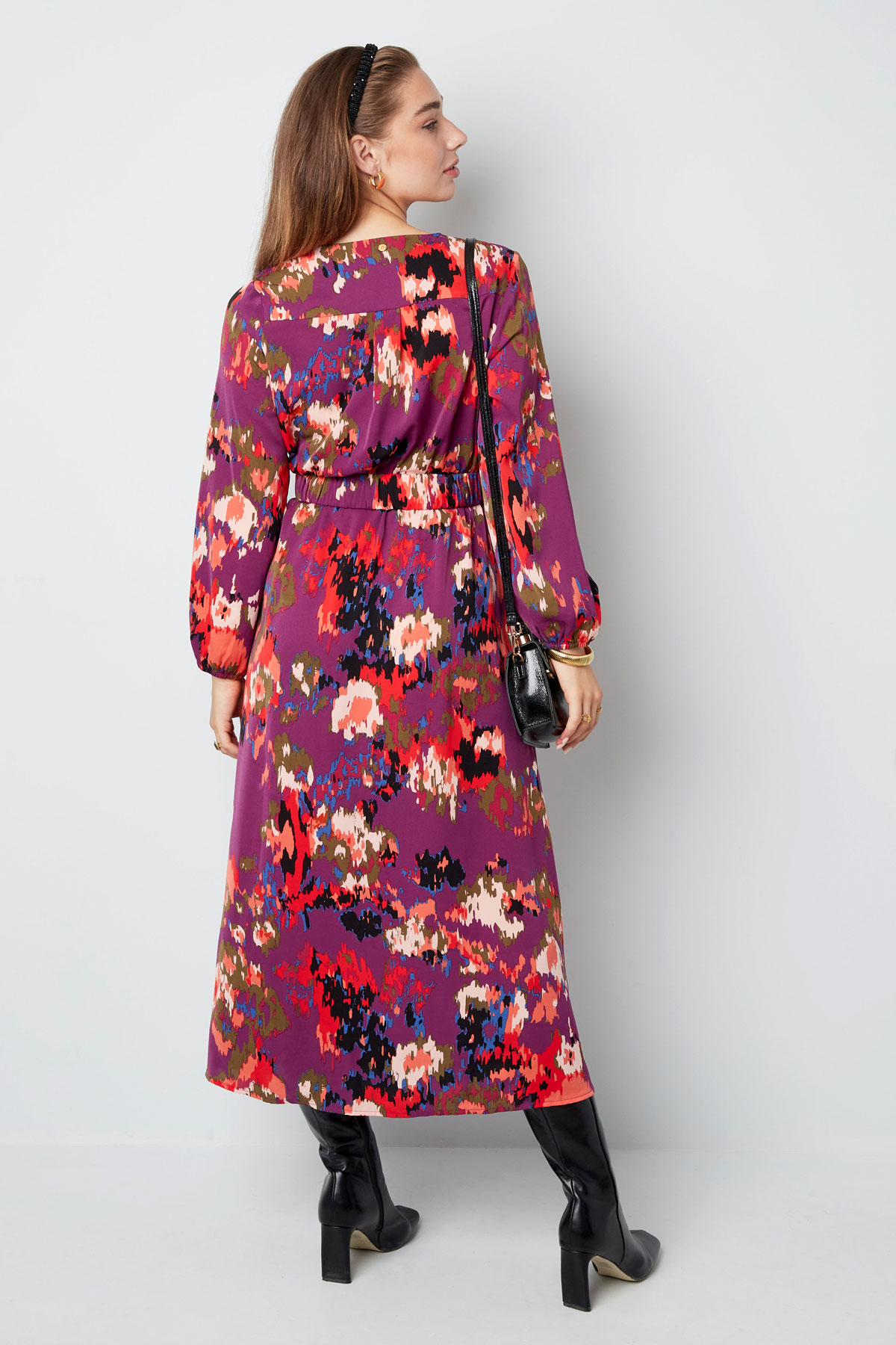Maxi robe imprimé violet h5 Image8