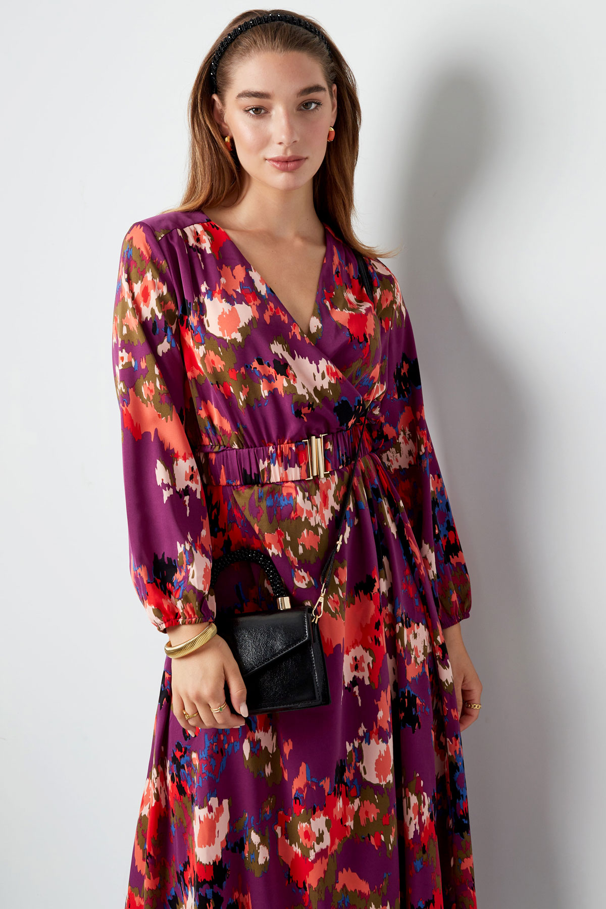 Maxi robe imprimé violet h5 Image6