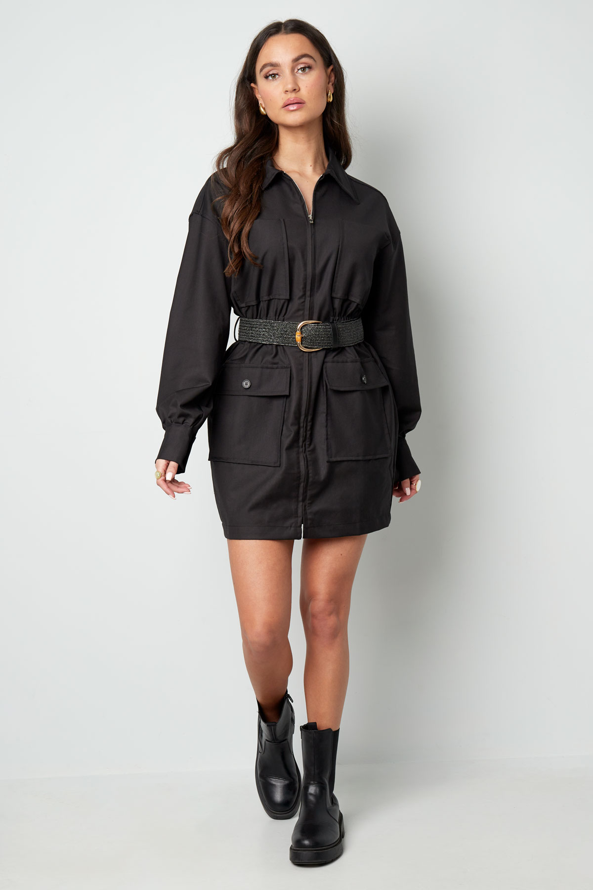 Long sleeve playsuit - black Picture6