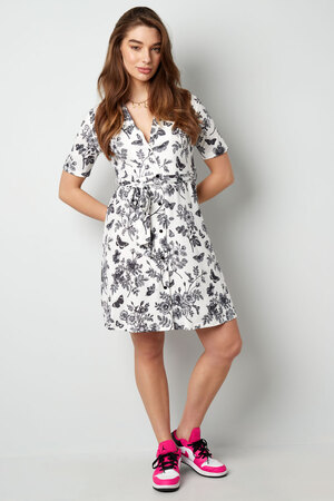 Flower dress with bow - beige  h5 Picture6
