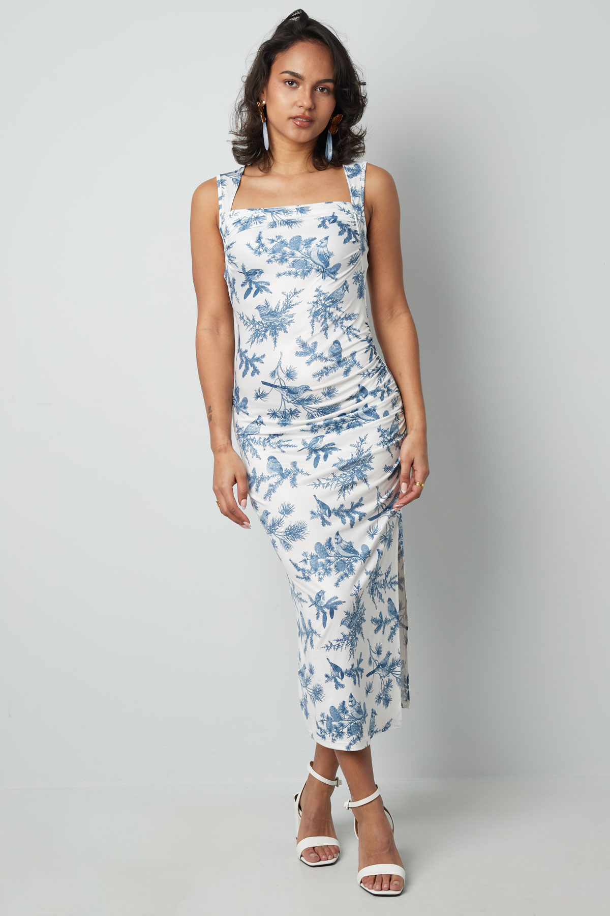 Flowery long dress - blue h5 Picture7