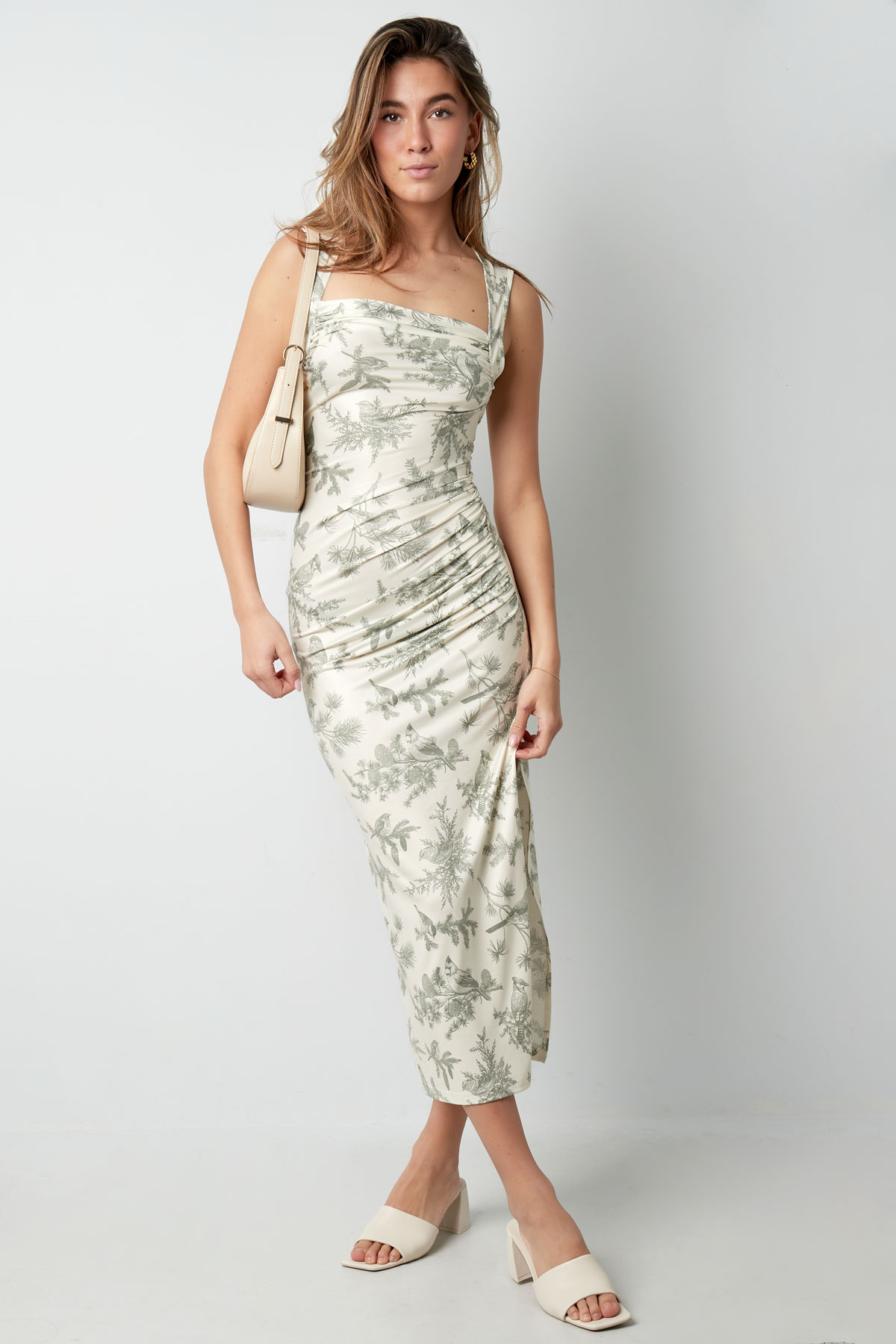 Flowery long dress - green Picture4