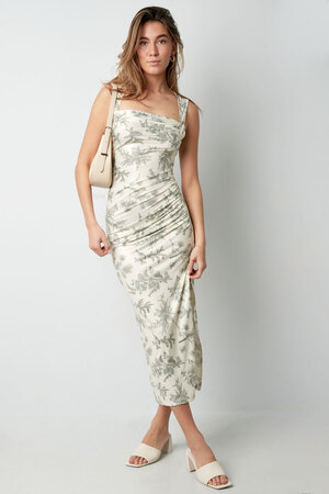 Flowery long dress - green h5 Picture4