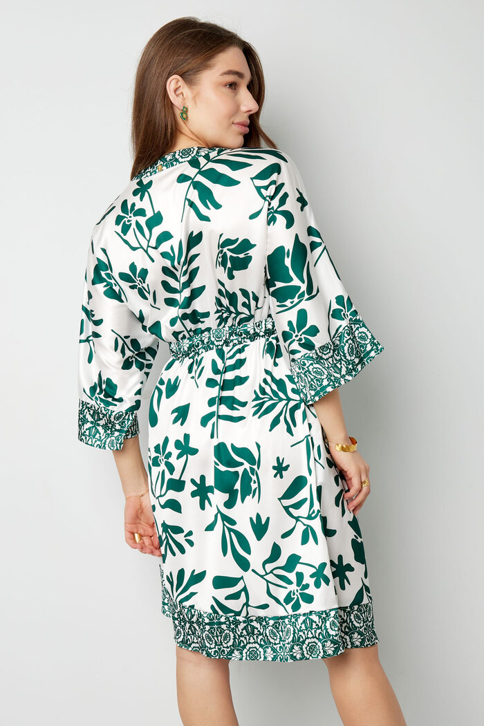 Midi-jurk met fleurige print - fuchsia Afbeelding9