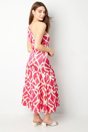 One-shoulder dress tropical bliss - fuchsia h5 Picture6