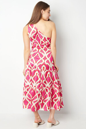 One-shoulder dress tropical bliss - fuchsia h5 Picture9