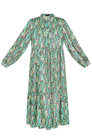 Kleid mit Paisleymuster in Grün h5 