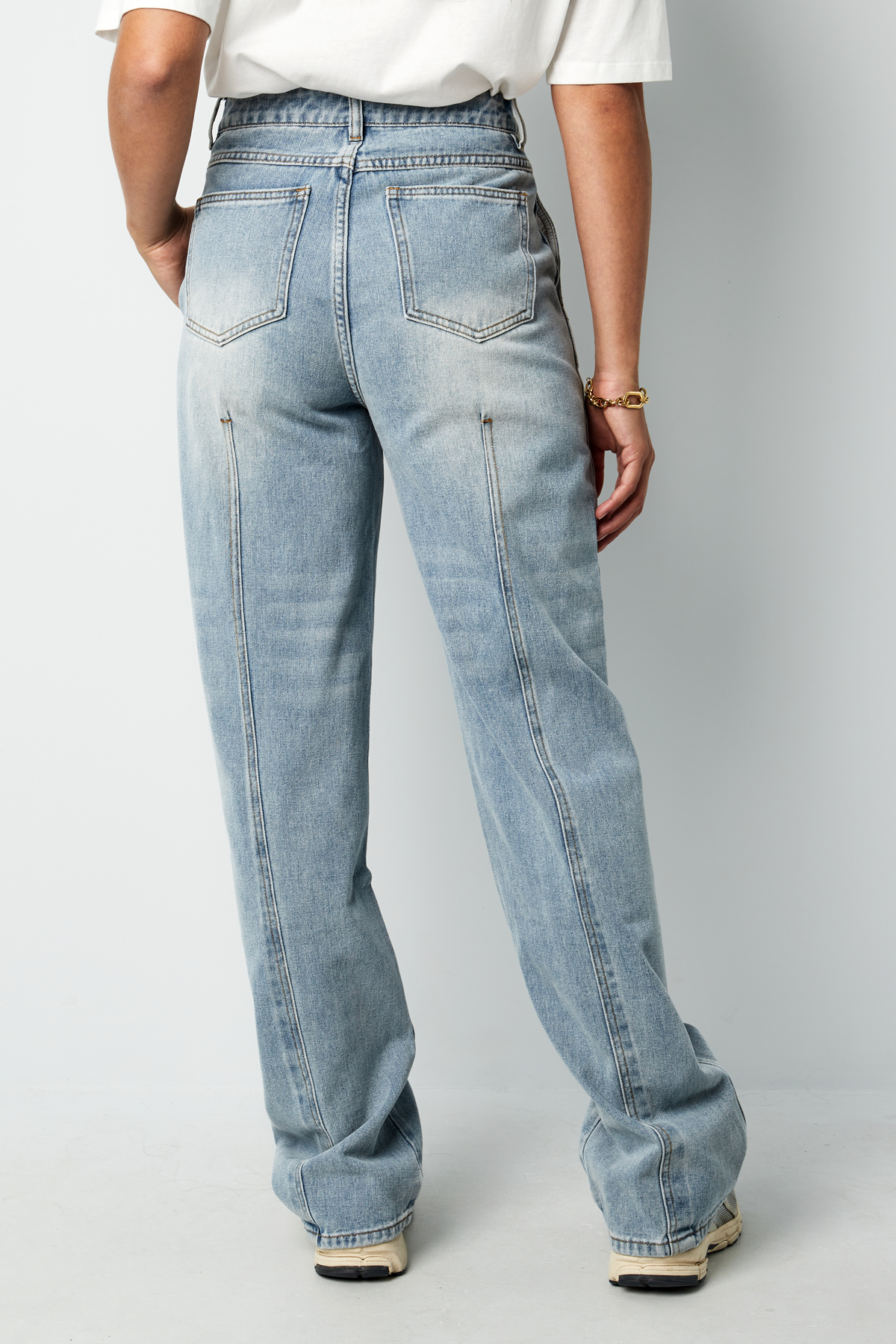 Jeans denim urban chic - blu Immagine8