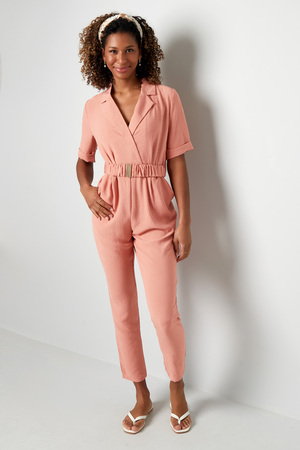 Jumpsuit With Belt Coral h5 Picture4