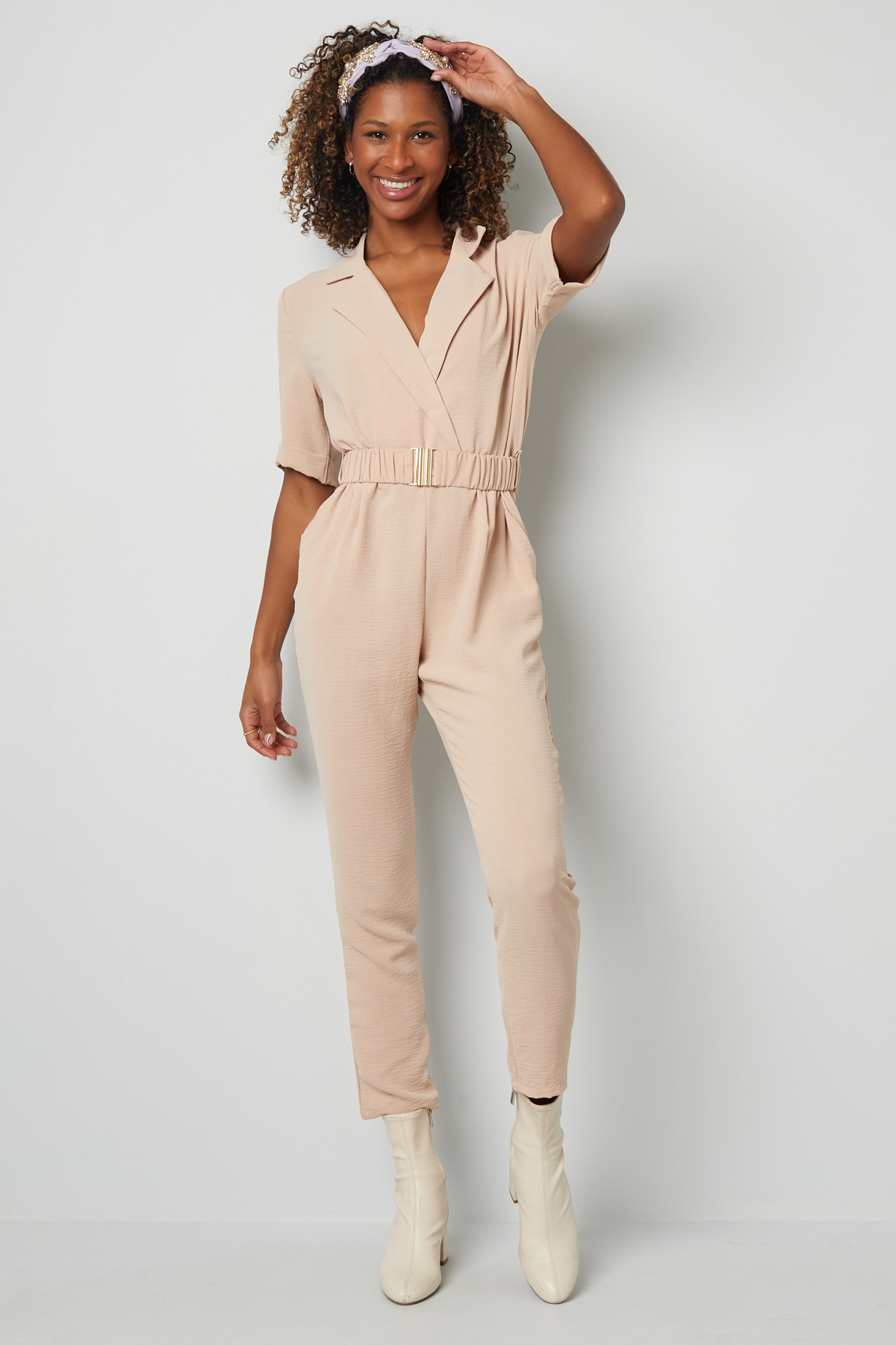 Jumpsuit With Belt Coral h5 Picture6