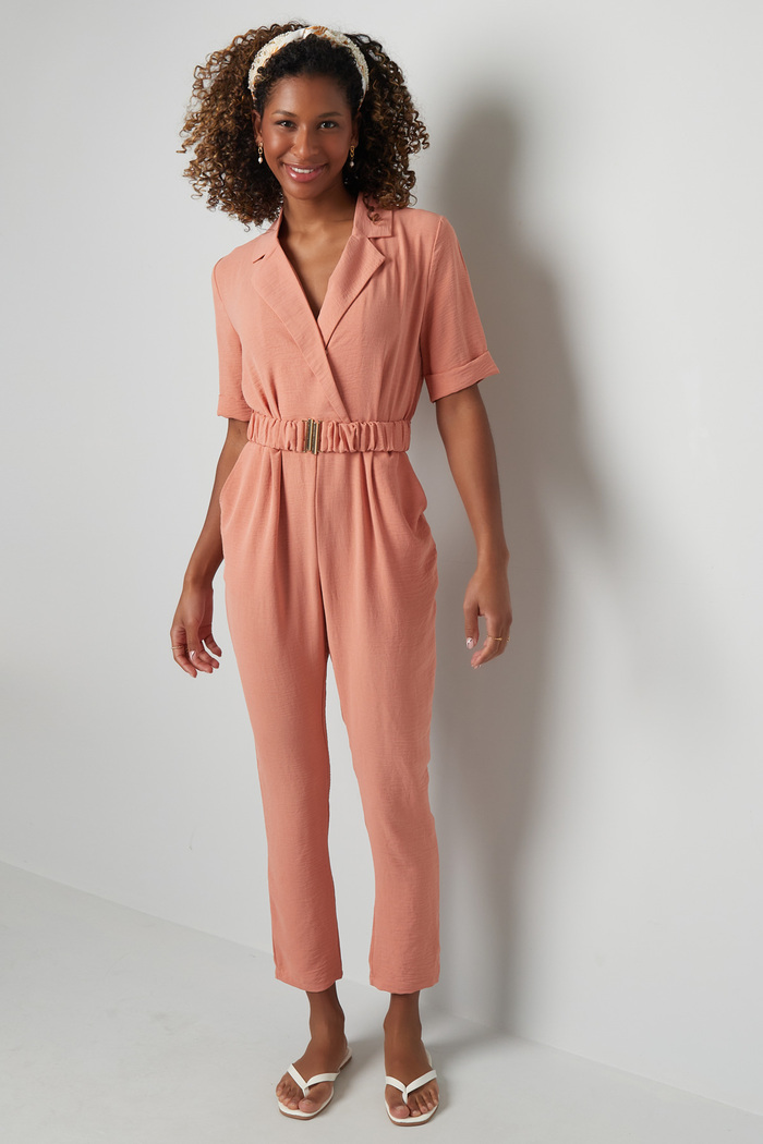 Jumpsuit With Belt Coral Picture10
