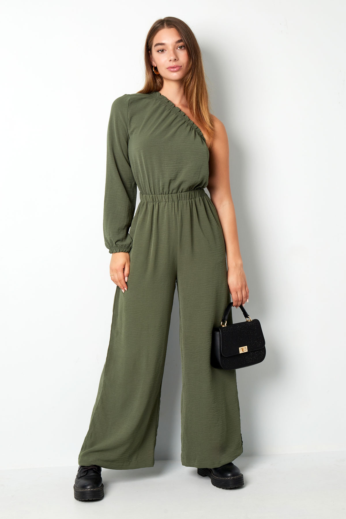 Jumpsuit one-shoulder - mustard yellow Picture5