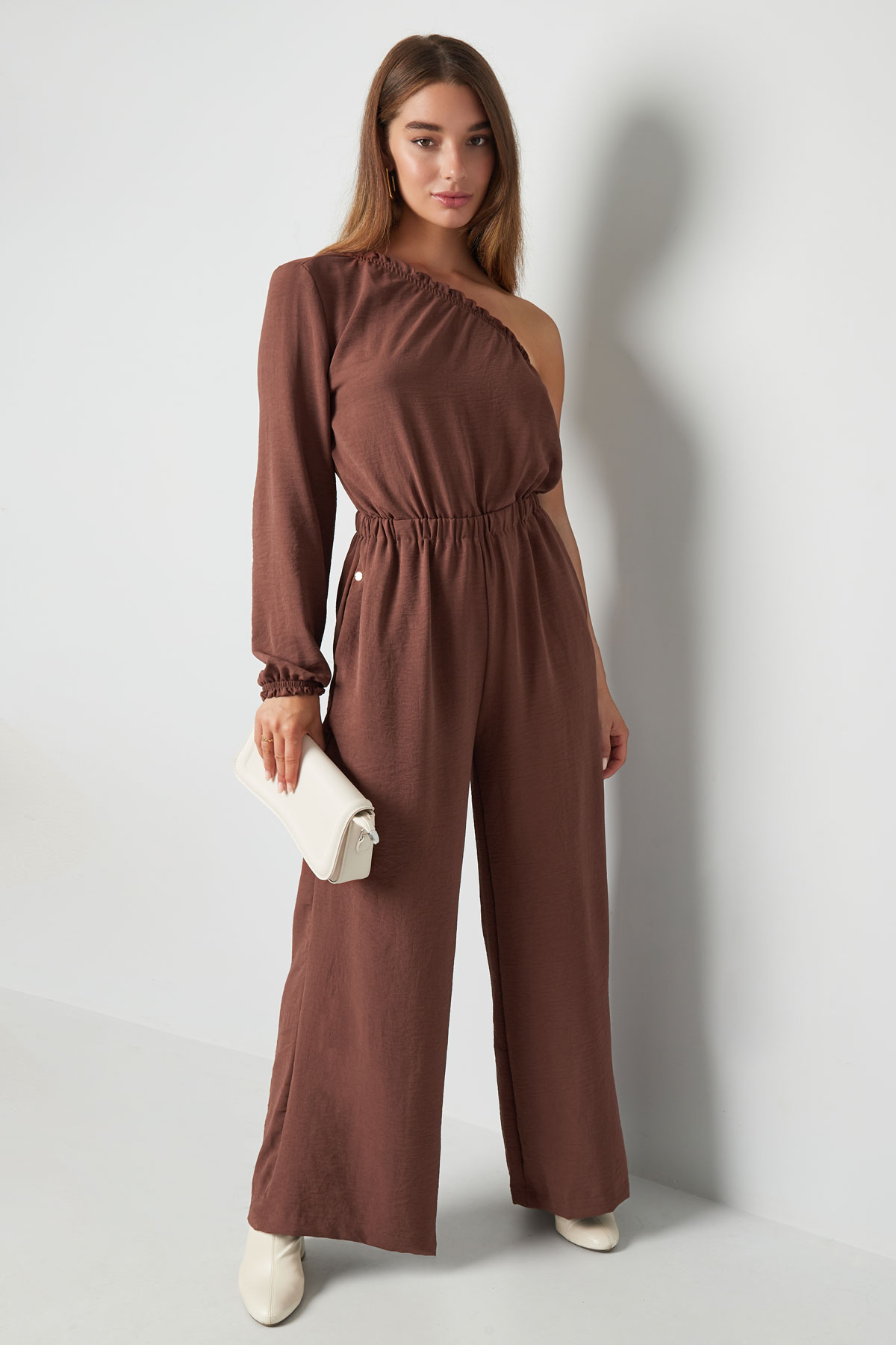 Jumpsuit one-shoulder - mustard yellow Picture4