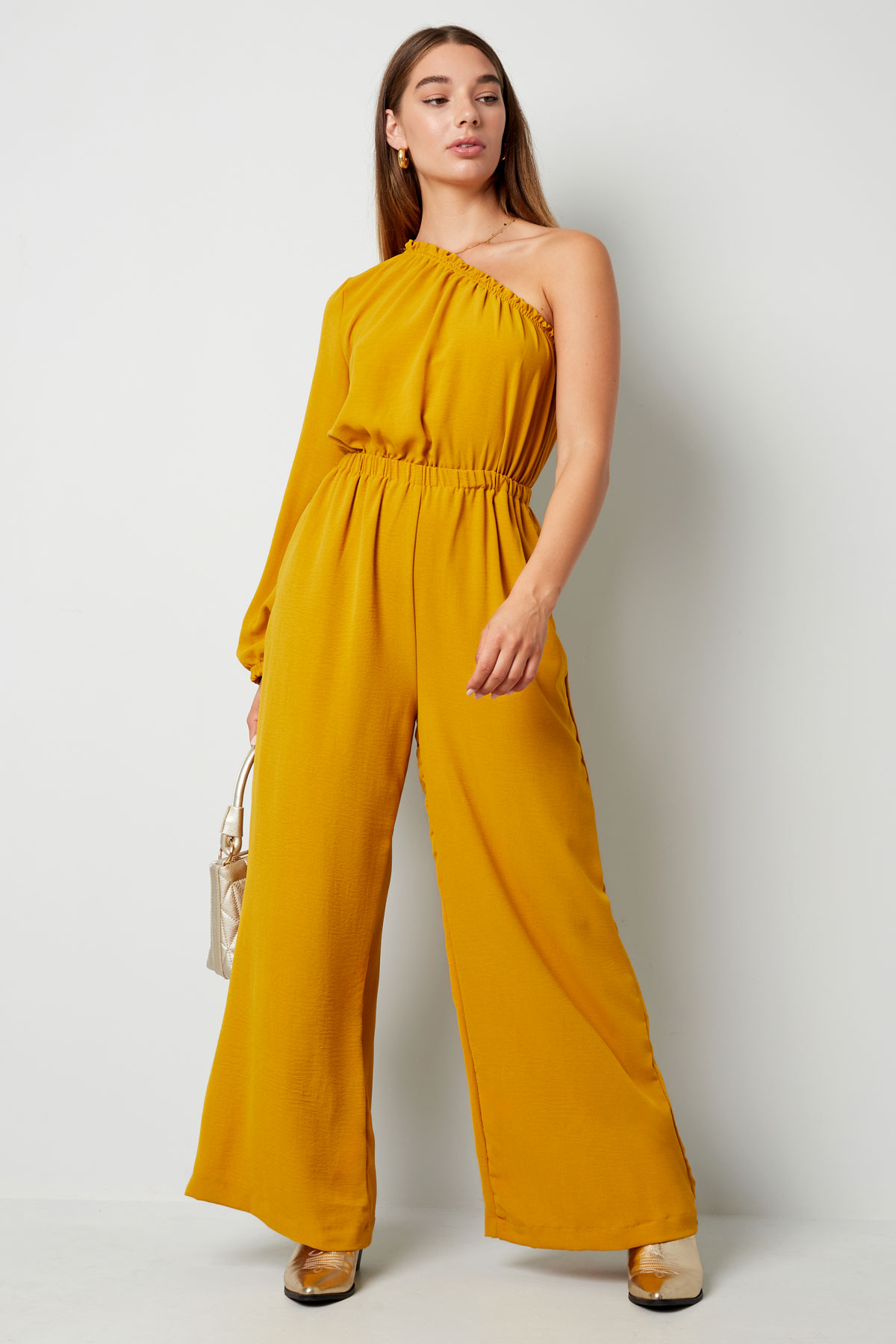 Jumpsuit one-shoulder - mustard yellow h5 Picture7