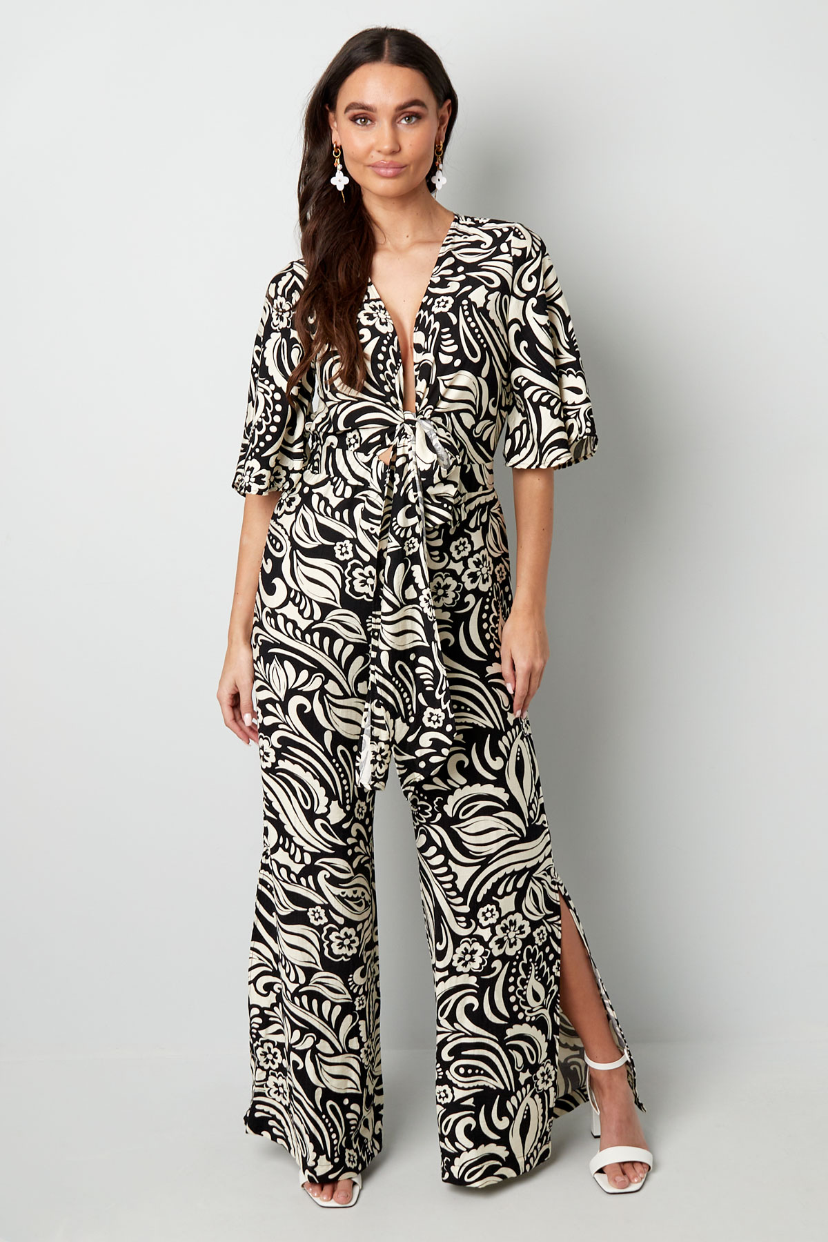 Jumpsuit with print - beige  h5 Picture4