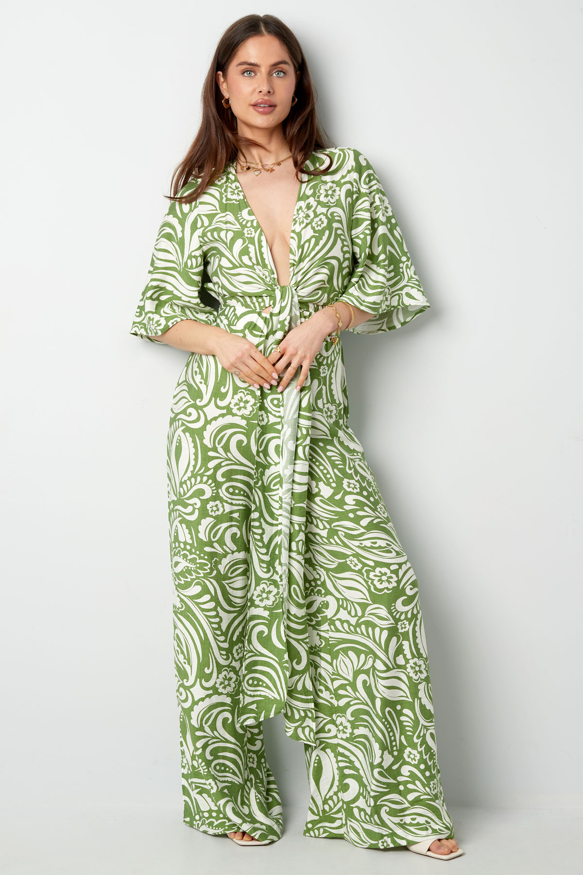 Jumpsuit with print - green  h5 Picture2