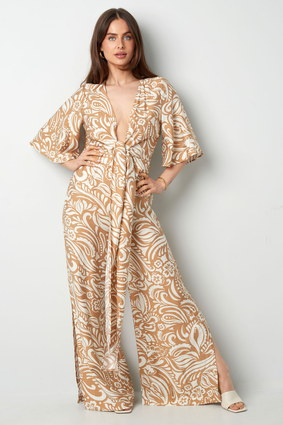 Jumpsuit with print - beige  h5 Picture3