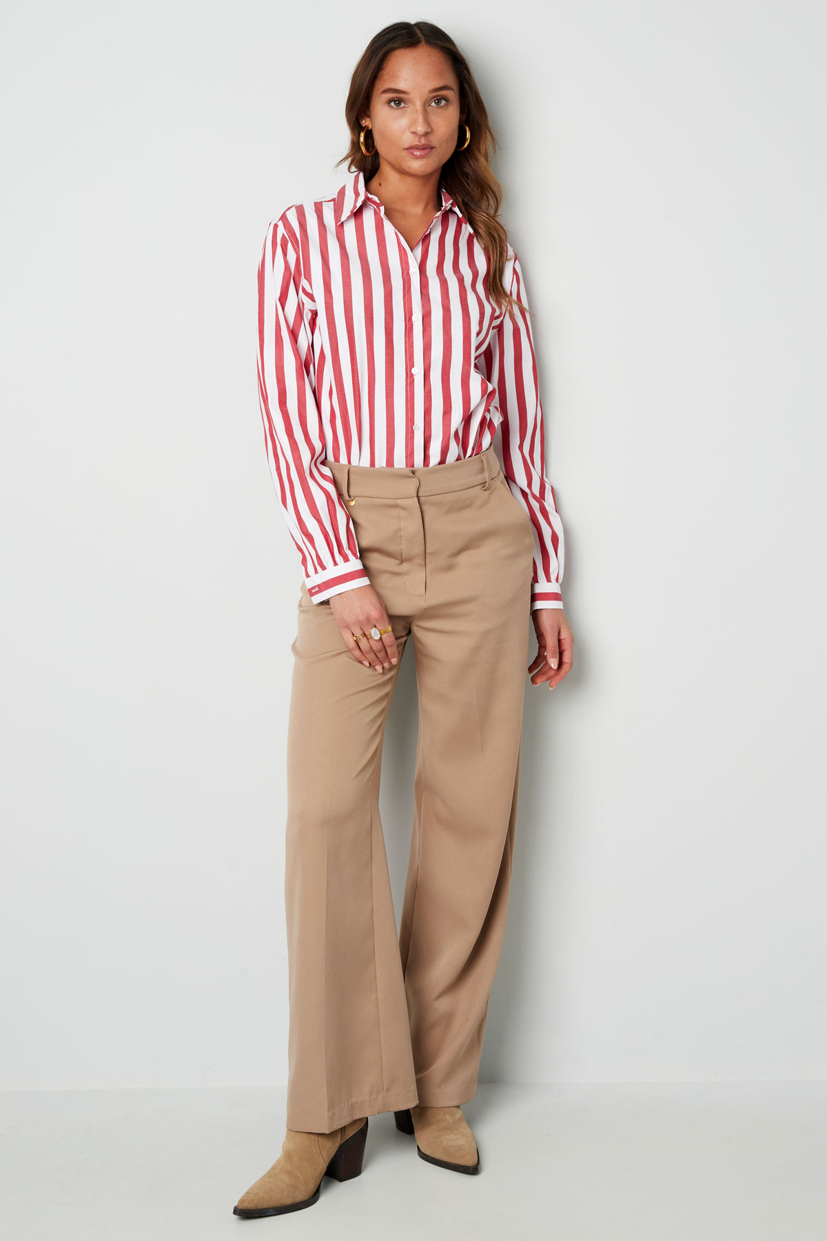 Striped casual blouse - red Picture8