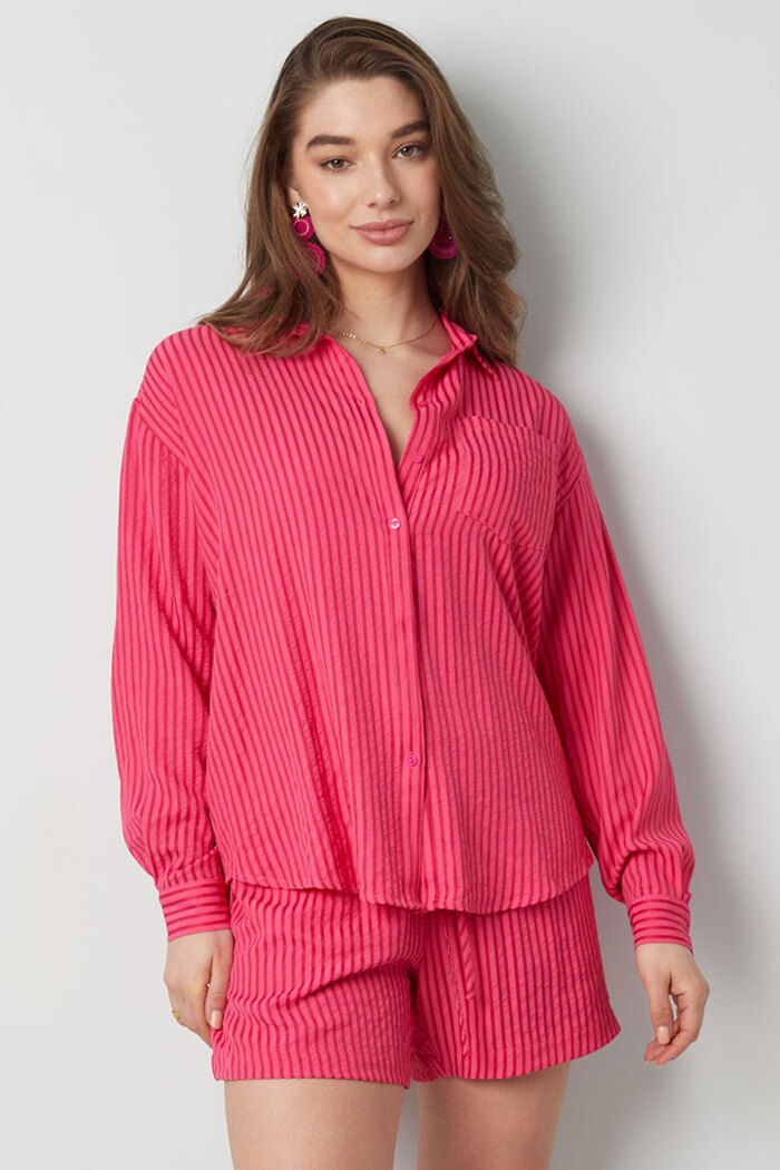 Blusa de rayas - red pink Imagen2