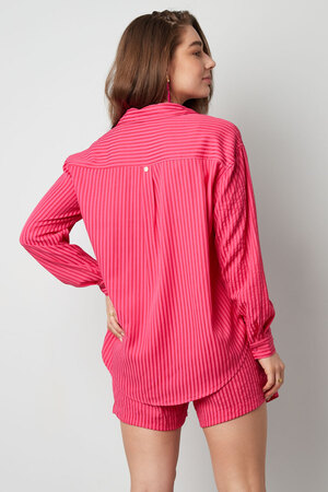 Gestreepte blouse - rood roze h5 Afbeelding8