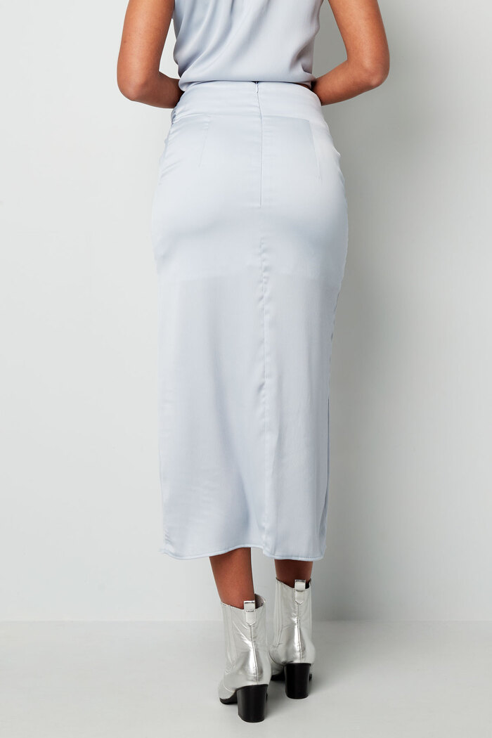 Falda larga anudada - blanco  Imagen8