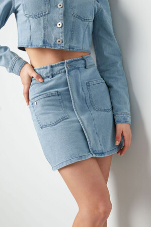 Denim skirt with pockets - gray h5 Picture2