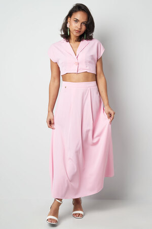 Falda larga de raso - rosa h5 Imagen7