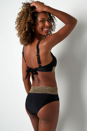 Bikini coutures dorées - noir S h5 Image8