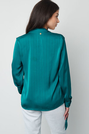Blouse with bow detail turquoise h5 Picture8