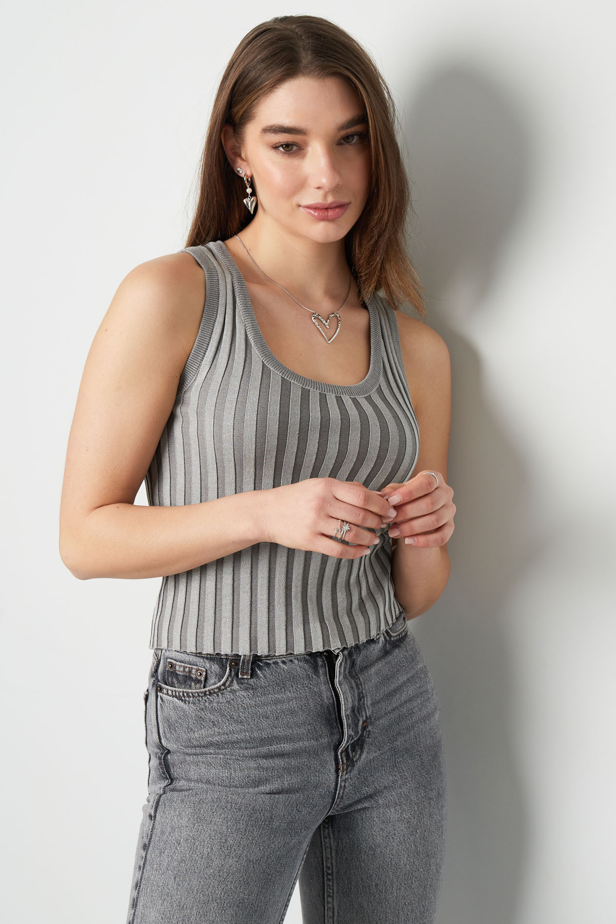 Sleeveless, striped top small – blue h5 Picture4