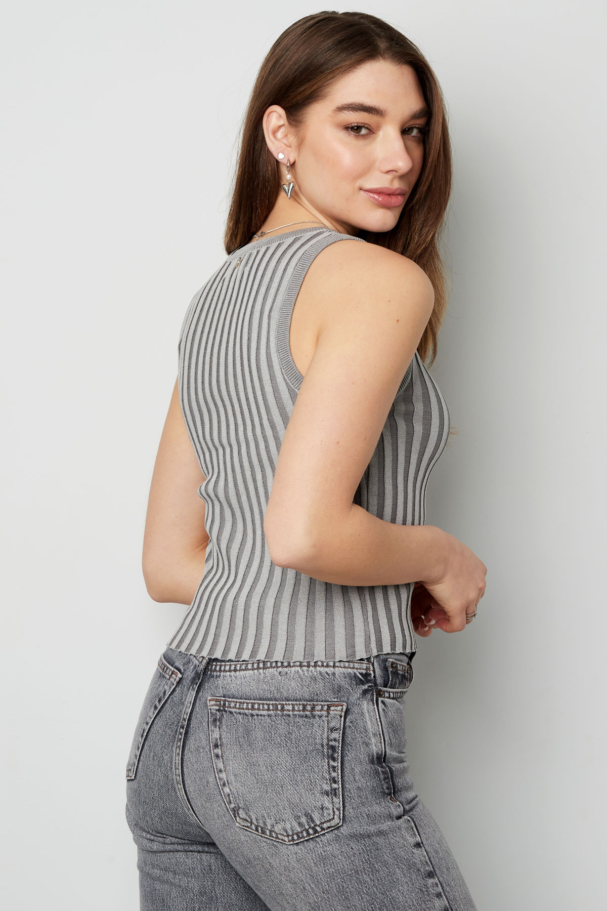 Sleeveless, striped top small – blue h5 Picture10