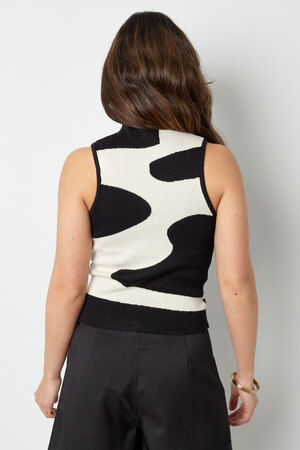 Sleeveless top organic stripes - black and white h5 Picture8