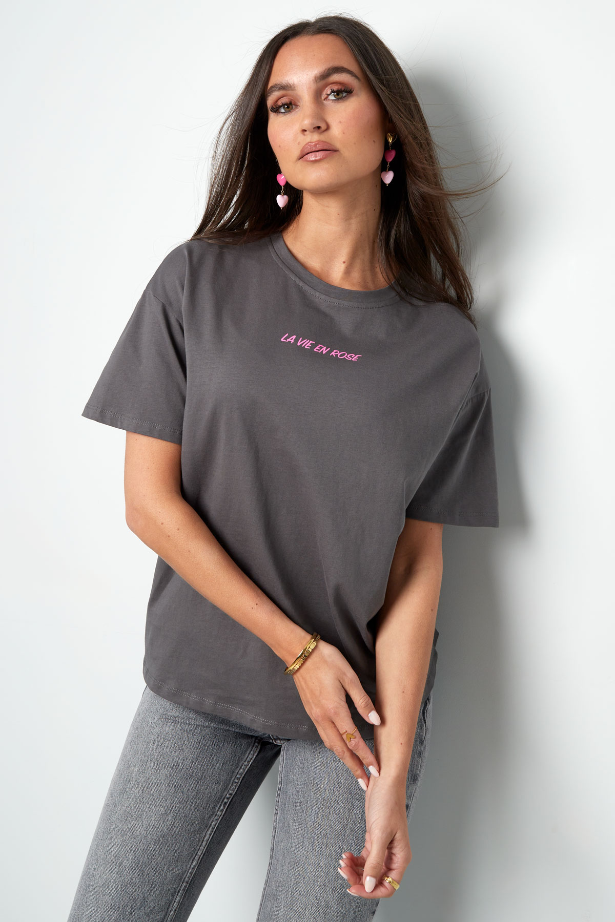T-shirt la vie en rose - dark gray