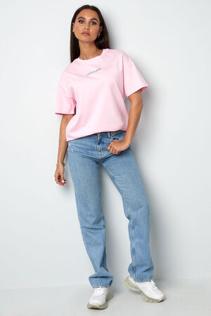 T-shirt la vie en rose - roze h5 Afbeelding4