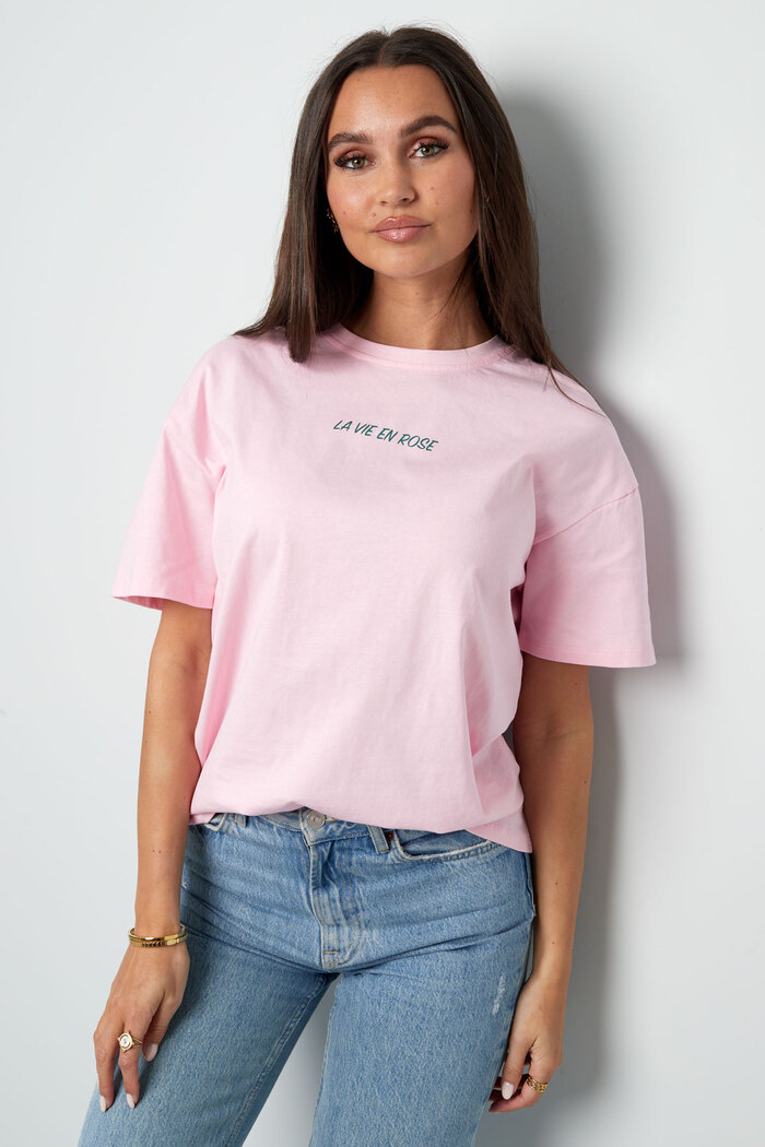 Camiseta la vie en rose - rosa Imagen5