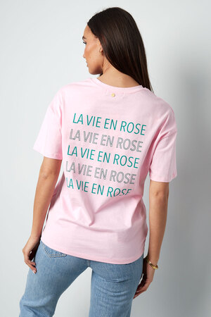 T-shirt la vie en rose - roze h5 Afbeelding8
